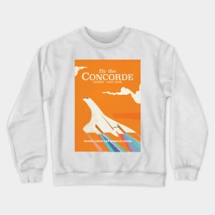 Fly the Concorde vintage travel poster Crewneck Sweatshirt